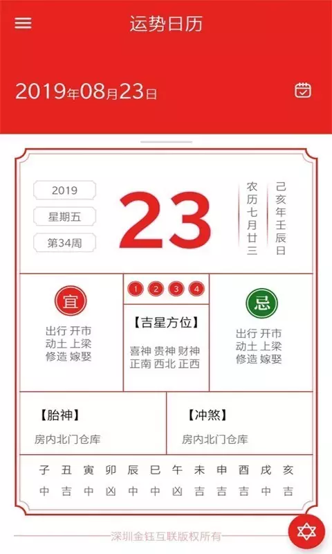 1、運勢日曆:那個日曆是帶有每天運勢的??
