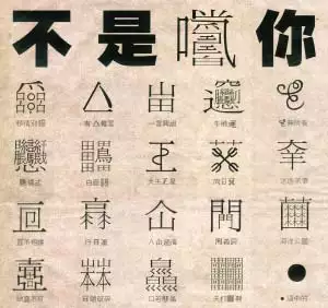 2、中國最難寫的字:中國最難寫的一個字
