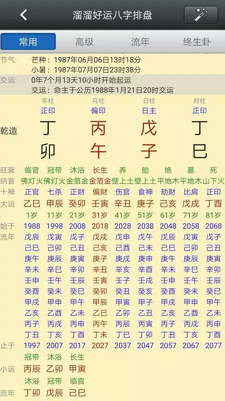 7、免費八字詳解軟件:推薦一個比較準確的批八字軟件。要版的apk，謝謝