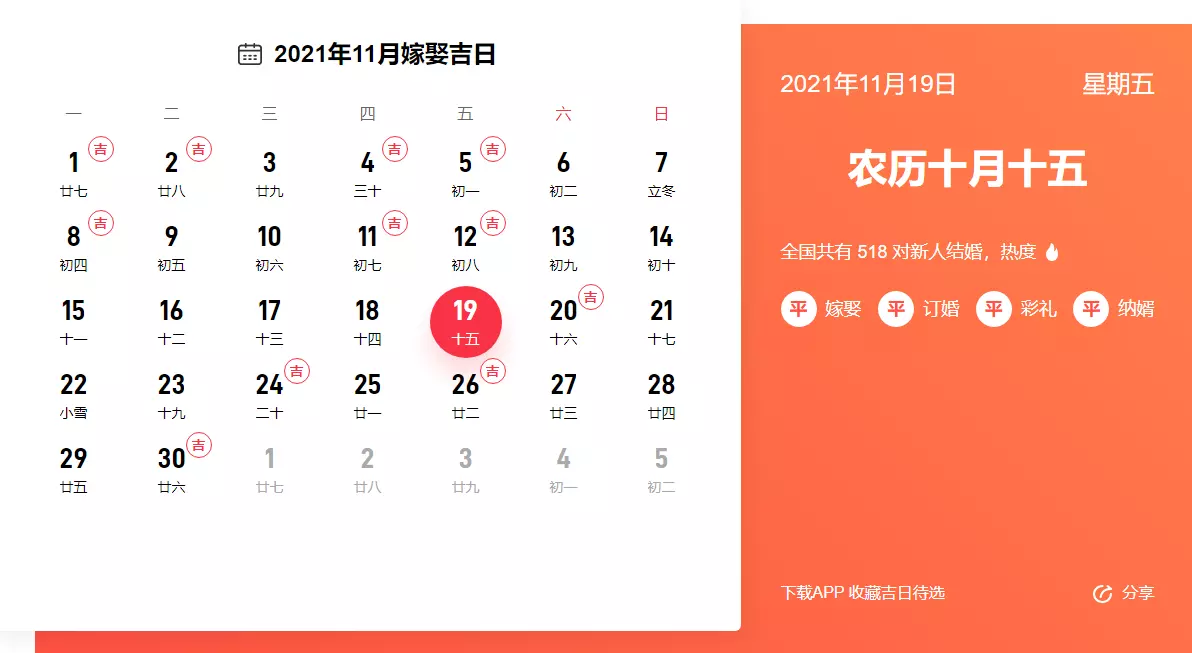 4、年11月結婚的吉日:年結婚的好日子有哪些？