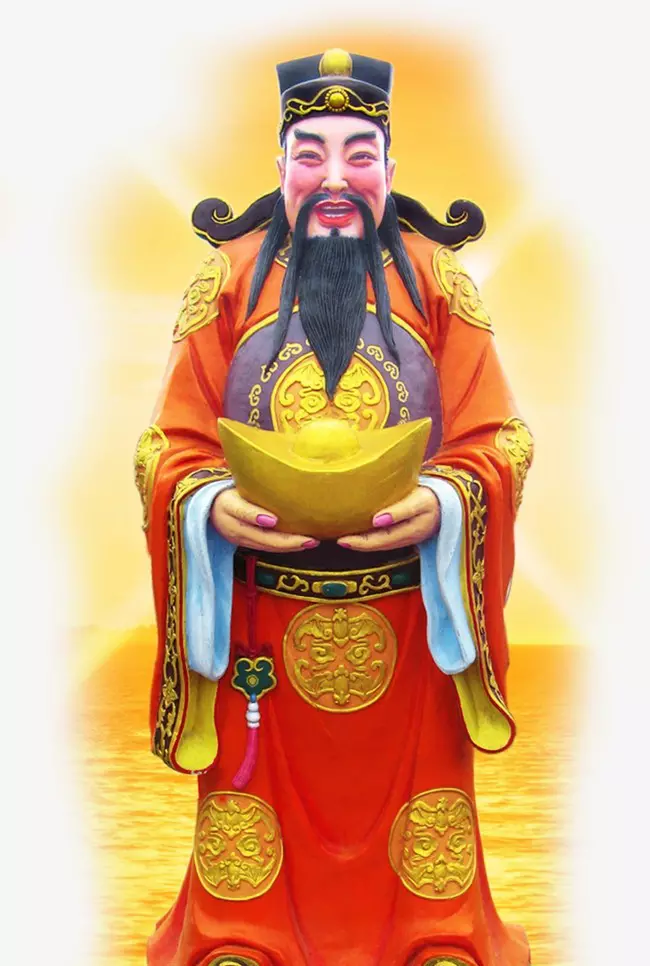 11、財神爺圖片大全素描繪畫:財神爺畫像能對着一幅富貴有魚的畫嗎？