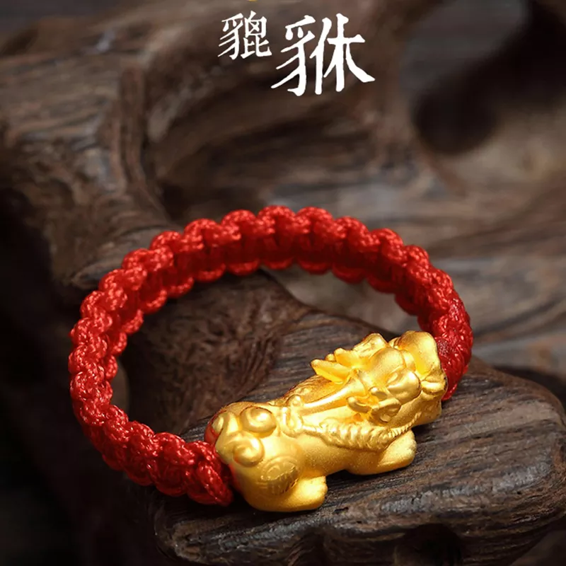 3、黃金貔貅戒指圖片大全:黃金貔貅手串，裏面都是空心的嗎？