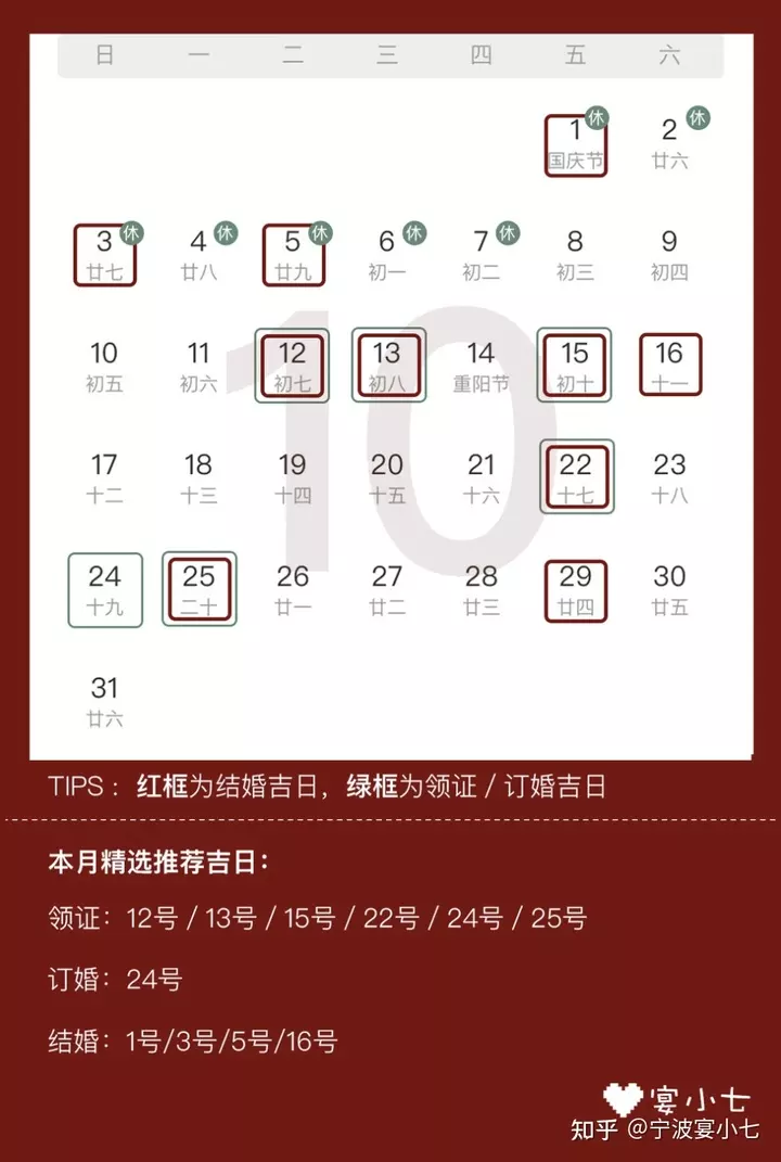3、十月份結婚吉日:年10月份結婚黃道吉日哪幾天？