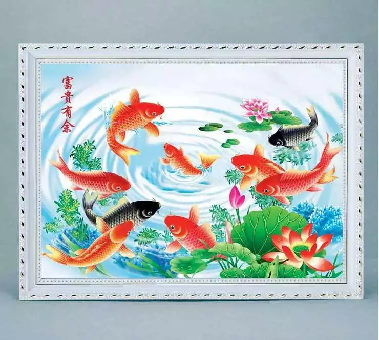 6、九魚圖哪一款好:國畫九魚圖旺財哪個畫家畫的最逼真