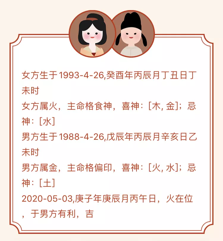1、男女合八字算結婚日子:根據男女生辰八字算領證和結婚日期