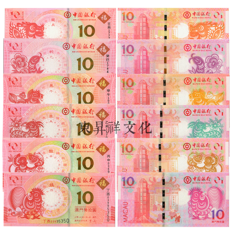 澳門發行的屬相紙幣多少錢：澳門的貨幣是什麼?港幣還是?