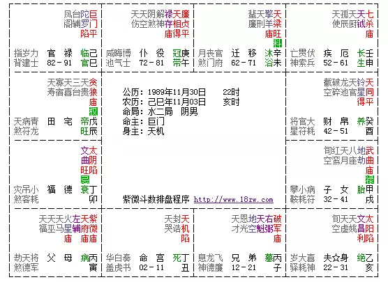 8、斗數免費命盤詳解:免費命盤詳解