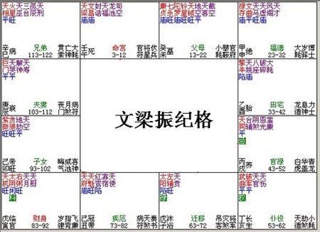 紫微斗数富贵格局：文梁振纪格