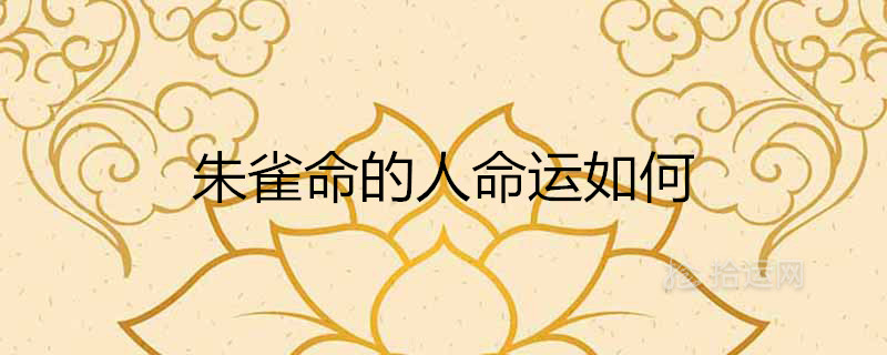 朱雀命的人命运如何会大富大贵吗