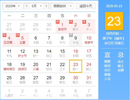 2020年农历闰四月的节气,2020闰四月会不会下雨?(图文)