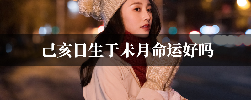 己亥日生于未月命运好吗