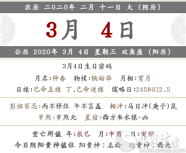 2020年农历二月十一各时辰财神方位解析(图文)