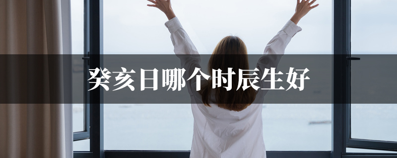 癸亥日哪个时辰生好