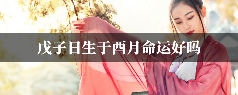 戊子日生于酉月命运好吗