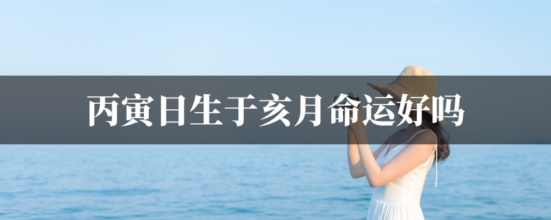 丙寅日生于亥月命运好吗