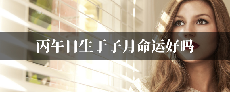 丙午日生于子月命运好吗