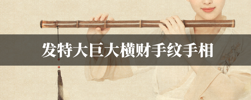 发特大巨大横财手纹手相特征