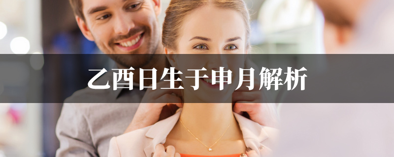 乙酉日生于申月解析