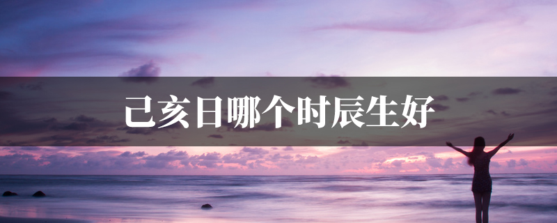 己亥日哪个时辰生好