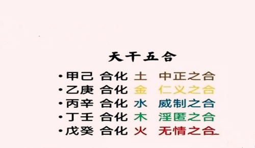 论八字天干五合 论八字天干五合