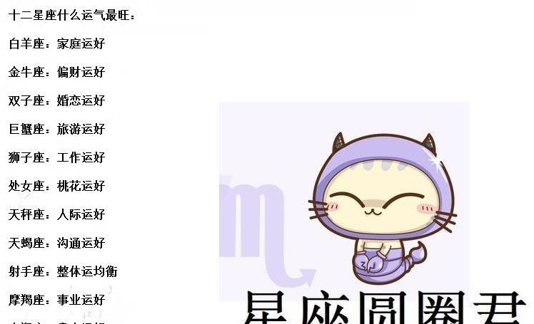 十二星座4月份桃花运势解析