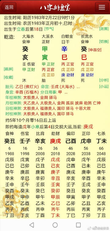 甲寅日己巳时富贵八字
