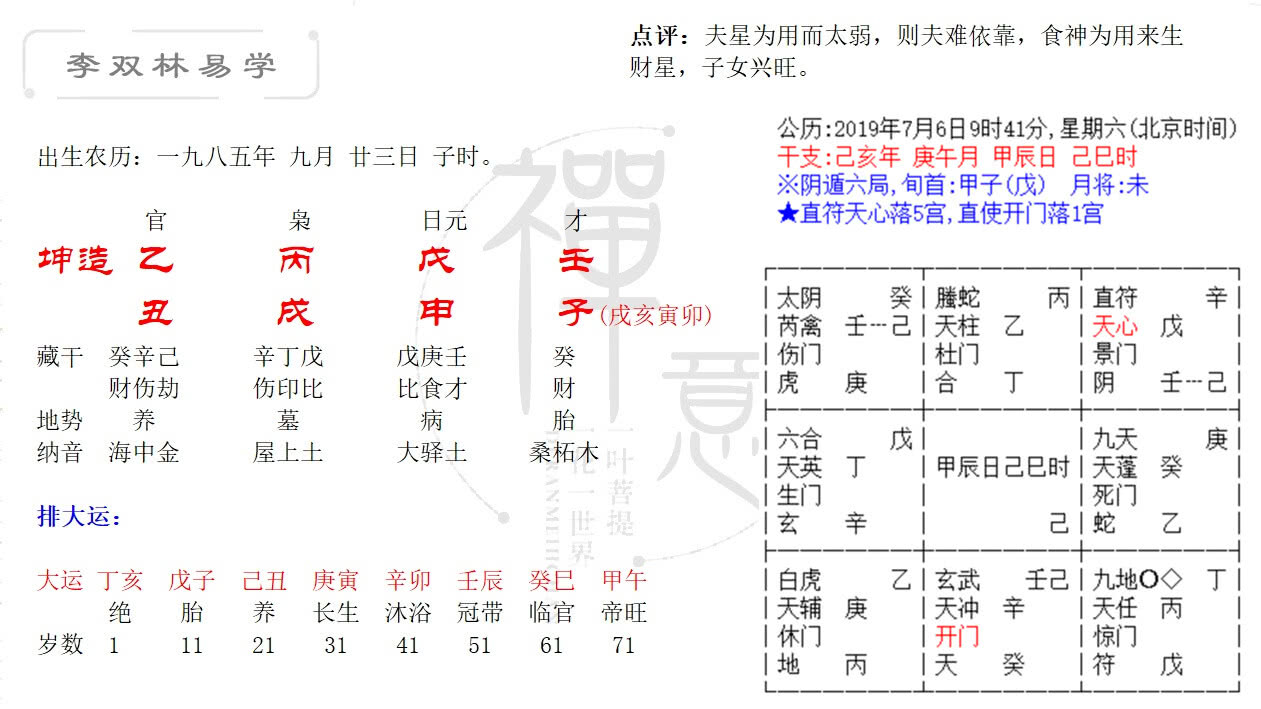 乙木生亥月富贵八字
