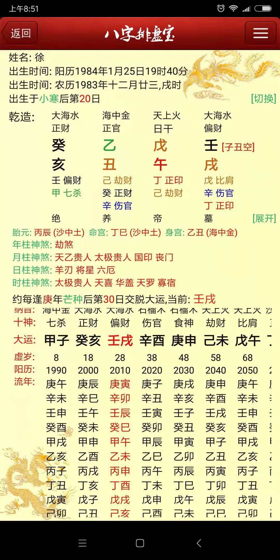 八字看富贵命口诀