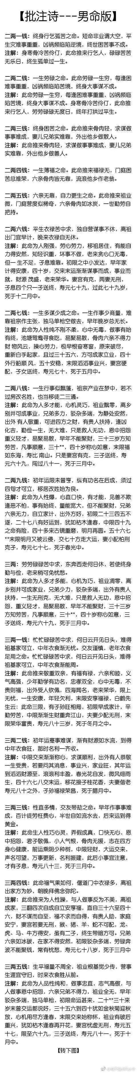 称骨算命富贵