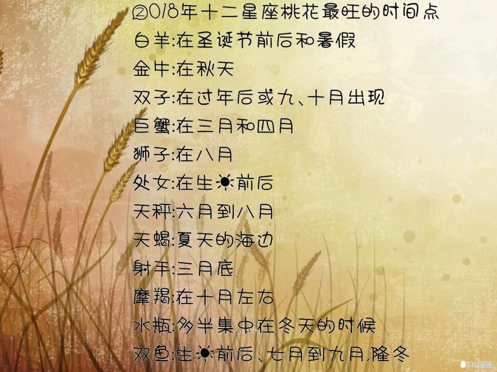 星座桃花运势2022