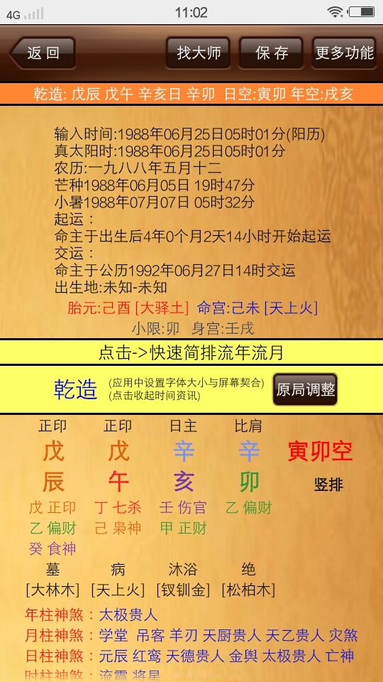 1988年11月25日的生辰八字的简单介绍