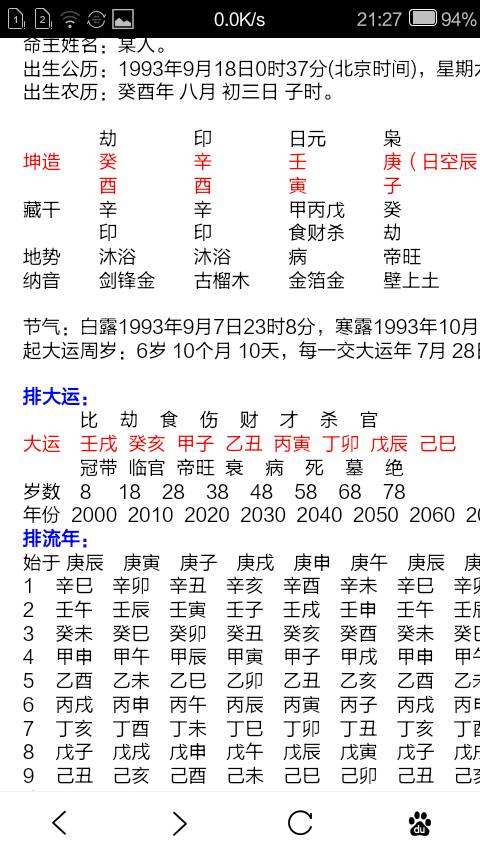 2019年3月11出生八字