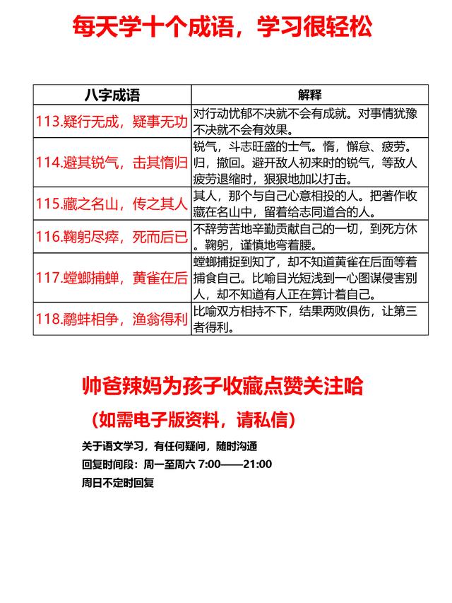 时间八字成语