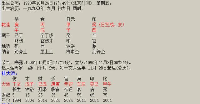 甲子日柱八字分析
