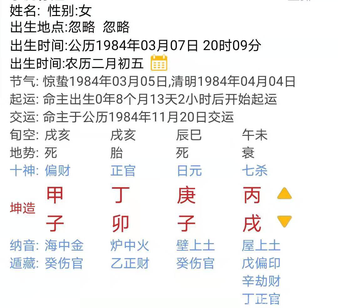 四柱算命生辰八字