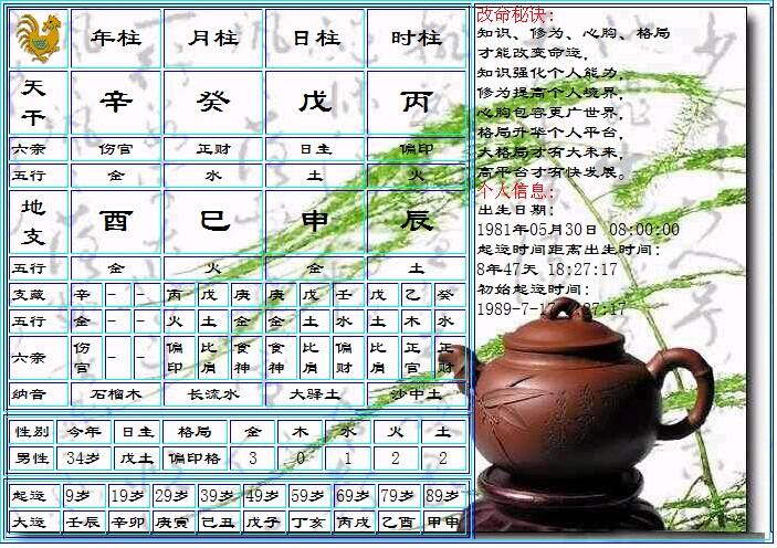 2008年农历十二月初一八字