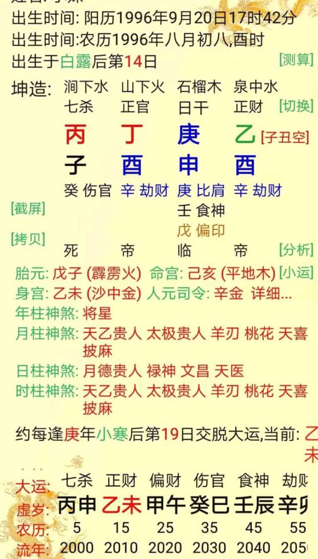 八字排盘取格