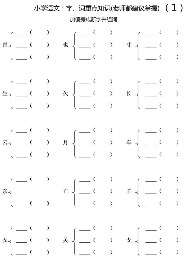 八字加上偏旁组成新字
