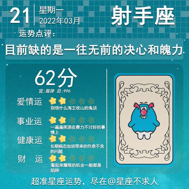 2022年3月21到26一周运势