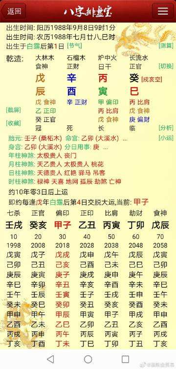 1996年10月20日八字