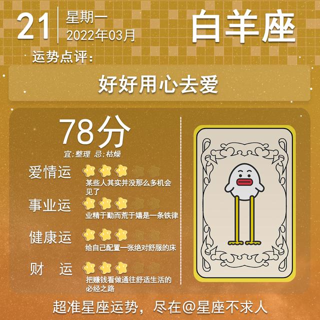 2022年3月21到26一周运势
